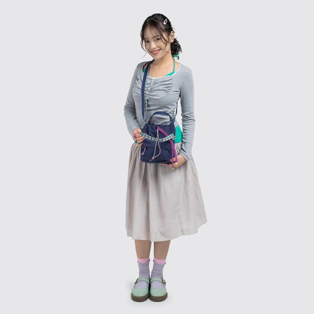REROUND SLING BAG MINI - POLYSPUN- DARK BLUE